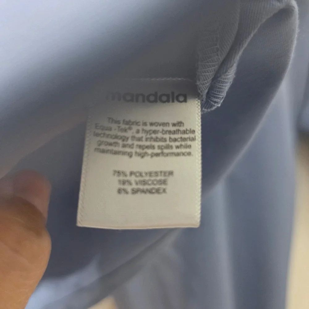 Mandala Scrub Set 3pc Blue Equa-Tek Jogger Pants XL 2XL Top Long Sleeve Tee XL